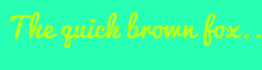Image with Font Color B7FF1A and Background Color 27FFB2